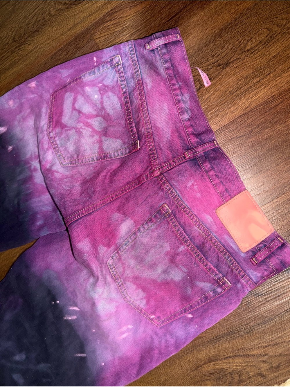 Rare men’s acne studios galaxy dye jeans denim $900 summer designer casual - Picture 12 of 14